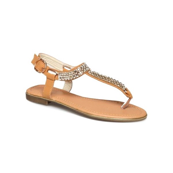 SANDALES A STRASS CAMEL ARIANE