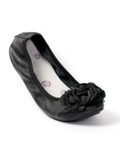 Ballerines Noires Femme Souples à Fleur – Élégantes et Confortables