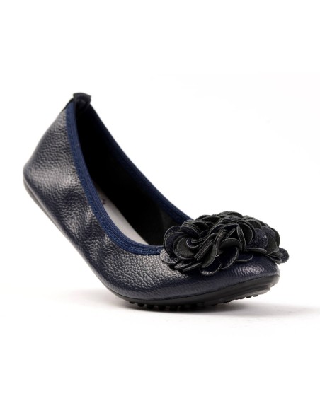 Ballerines souples pas cher : ballerines femme simili cuir bleu