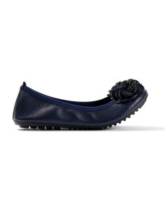 Ballerines souples pas cher : ballerines femme simili cuir bleu 2