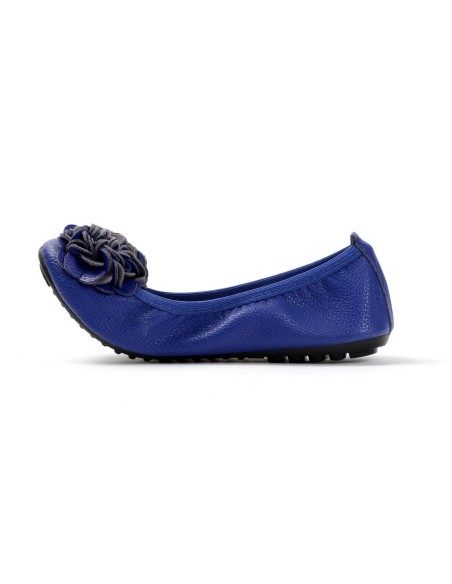 La  ballerines bleu rayal pour femme à fleur modèle tendance MONCEAU
