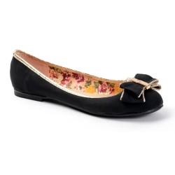 Ballerine simili cuir femme à boucle noir ENOLA