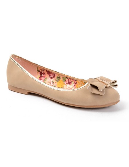 Ballerine femme simili cuir  kaki ENOLA