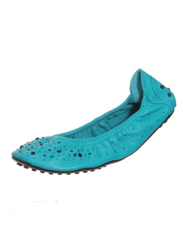 Ballerine femme simili cuir souple à perle émeraude Léonie Ballerine femme simili cuir souple à perle émeraude Léonie