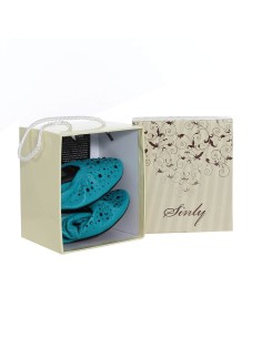 Ballerine femme simili cuir souple à perle émeraude Léonie