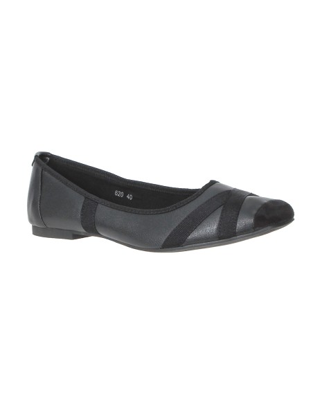 Ballerine simili cuir confortable noir SENTIER 