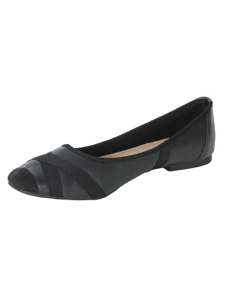 Ballerine simili cuir confortable noir SENTIER 