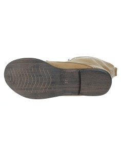 bottine femme à lacets montants en simili cuir beige FLORA  2