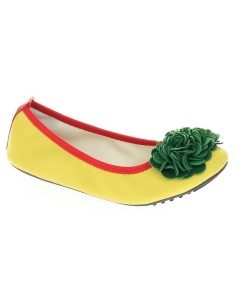 Ballerine femme à fleurs couleur Brésil MONCEAU