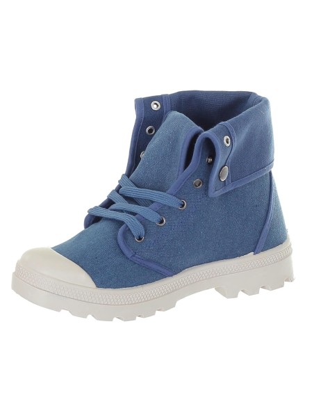 Bottine femme bleu pour la marche Montchal