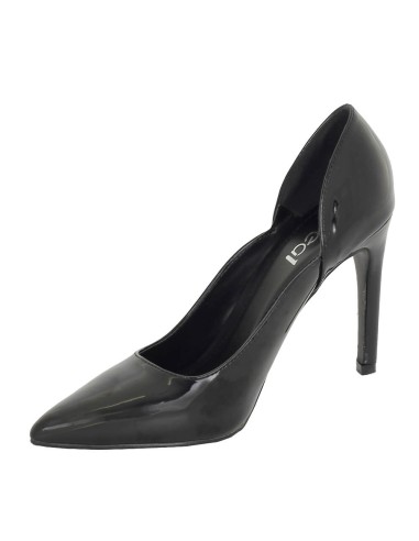 Escarpins femme à talon noir verni VITORIA Escarpins femme à talon noir verni VITORIA
