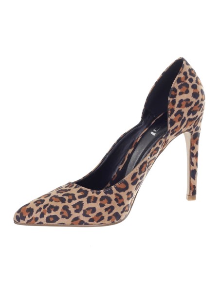 Escarpin à talon aiguille simili cuir bout pointu léopard  VITORIA