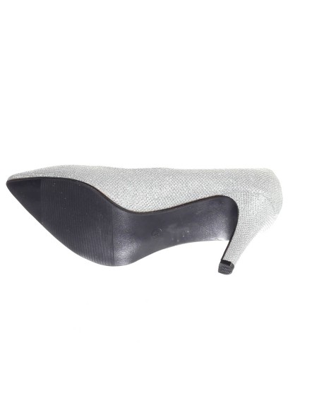 Escarpin de soirée argenté bout pointu ILLANA