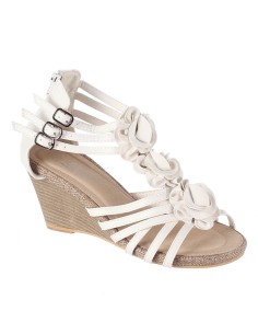 Sandales compensés blanc AUDREY