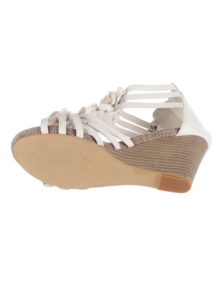 Sandales compensés blanc AUDREY
