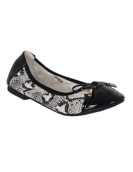 Ballerine femme simili cuir souple blanche Murielle 