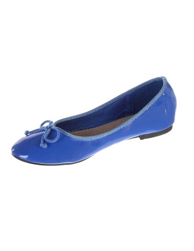 Ballerine simili cuir  bleu royal verni EROLA Ballerine simili cuir  bleu royal verni EROLA