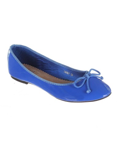 Ballerine simili cuir  bleu royal verni EROLA Ballerine simili cuir  bleu royal verni EROLA