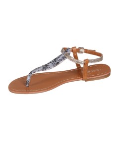 Sandales femme fleurie grise FLORIDA 2