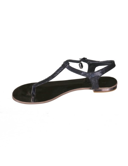 Sandales à boucle noire THALIA