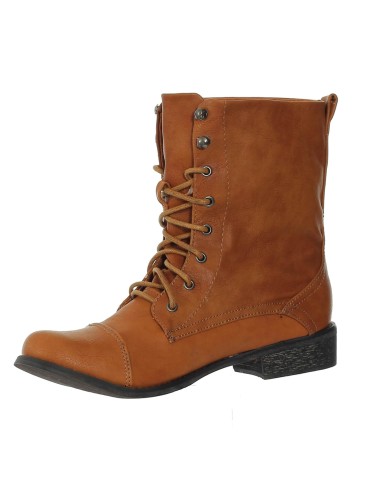 BOTTINES FEMMES À LACETS BEIGE FLORA  BOTTINES FEMMES À LACETS BEIGE FLORA