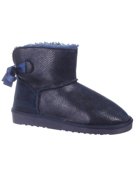 Boots aspect serpent bleu marine ELSA