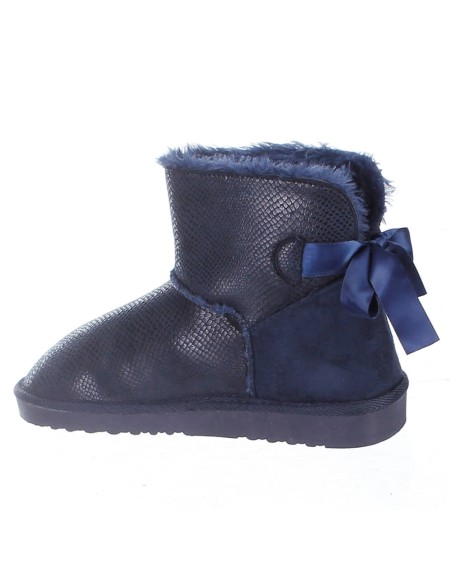 Boots aspect serpent bleu marine ELSA