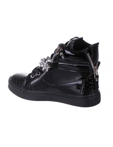 Baskets femme aspect serpent blanche FASHION Baskets femme aspect serpent blanche FASHION