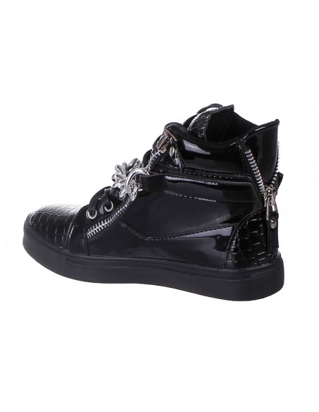 Baskets femme aspect serpent blanche FASHION