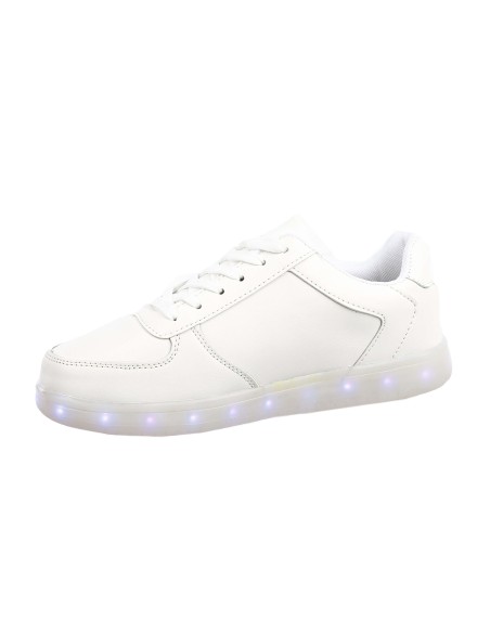 Baskets lumineuses unisexe blanches LED