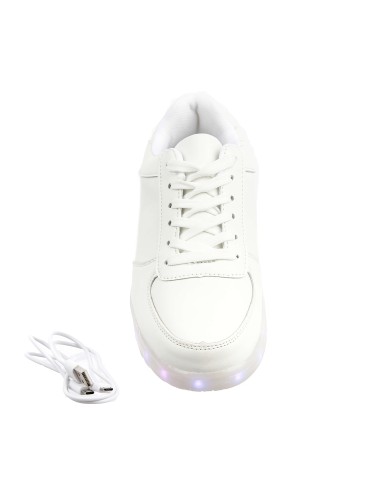 Baskets lumineuses unisexe blanches LED Baskets lumineuses unisexe blanches LED
