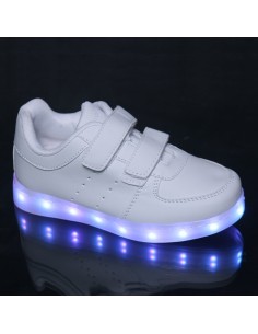 Baskets lumineuses enfants dorées LED 2