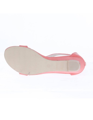 Olivia orange strass faux leather women's wedge sandalsedge Olivia orange strass faux leather women's wedge sandalsedge