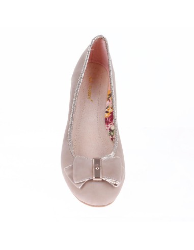 ENOLA khaki faux leather women's flat shoe ENOLA khaki faux leather women's flat shoe