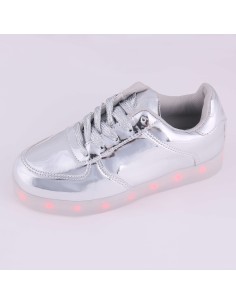 Baskets lumineuses enfants dorées LED 2