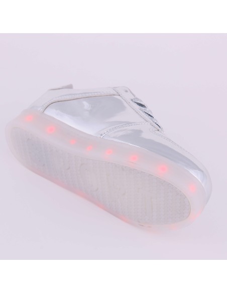 Baskets lumineuses enfants dorées LED