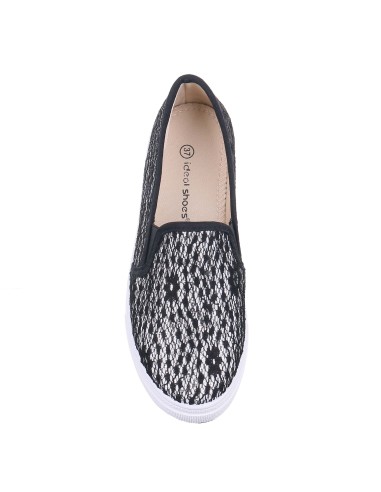 Baskets femme sans lacets avec strass jaune OMELLA Baskets femme sans lacets avec strass jaune OMELLA