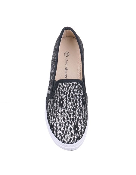 Baskets femme sans lacets avec strass jaune OMELLA