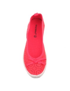 Ballerines femme aspect tricot blanc à noeud TRACY 2