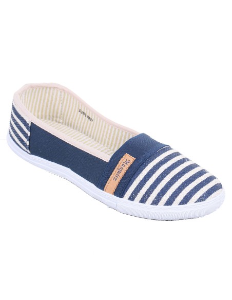 Ballerines femme step on bleu et paillette dorée MELI