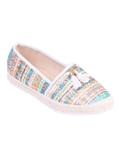 Ballerines femme step on à franges corail ANGELICA