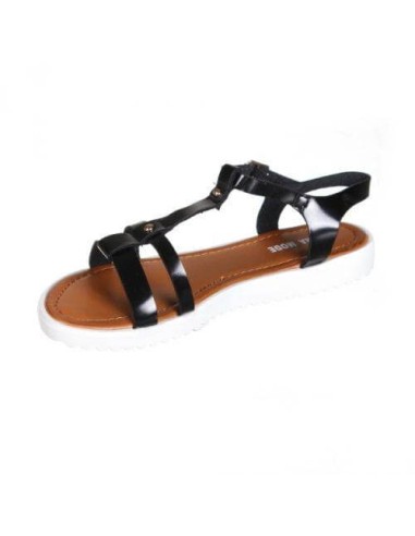 Sandales femme compensée simili cuir noir verni OXANA Sandales femme compensée simili cuir noir verni OXANA