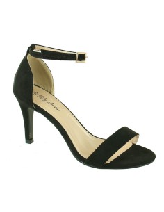 Sandales femme aspect daim à talon corail ANGIE