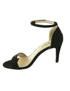 Sandales femme aspect daim à talon corail ANGIE 2