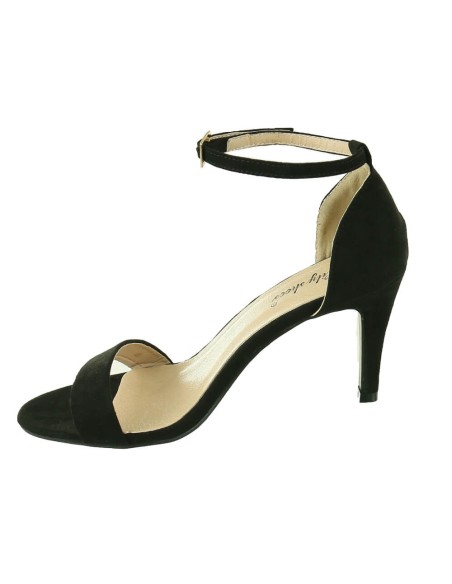 Sandales femme aspect daim à talon corail ANGIE