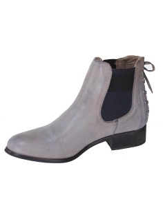Bottines femme simili cuir à lacet noir Milliane 2