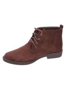 Derbies femme aspect daim montante à lacets marron Romane 2