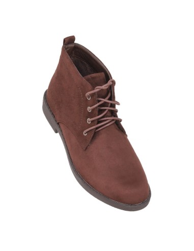 Derbies femme aspect daim montante à lacets marron Romane Derbies femme aspect daim montante à lacets marron Romane