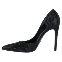 Bottines femme simili cuir et effet daim à boucles bleu marine VIOLAINE 2