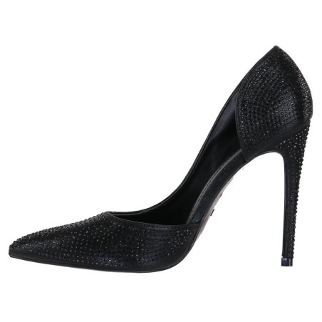 Bottines femme simili cuir et effet daim à boucles bleu marine VIOLAINE